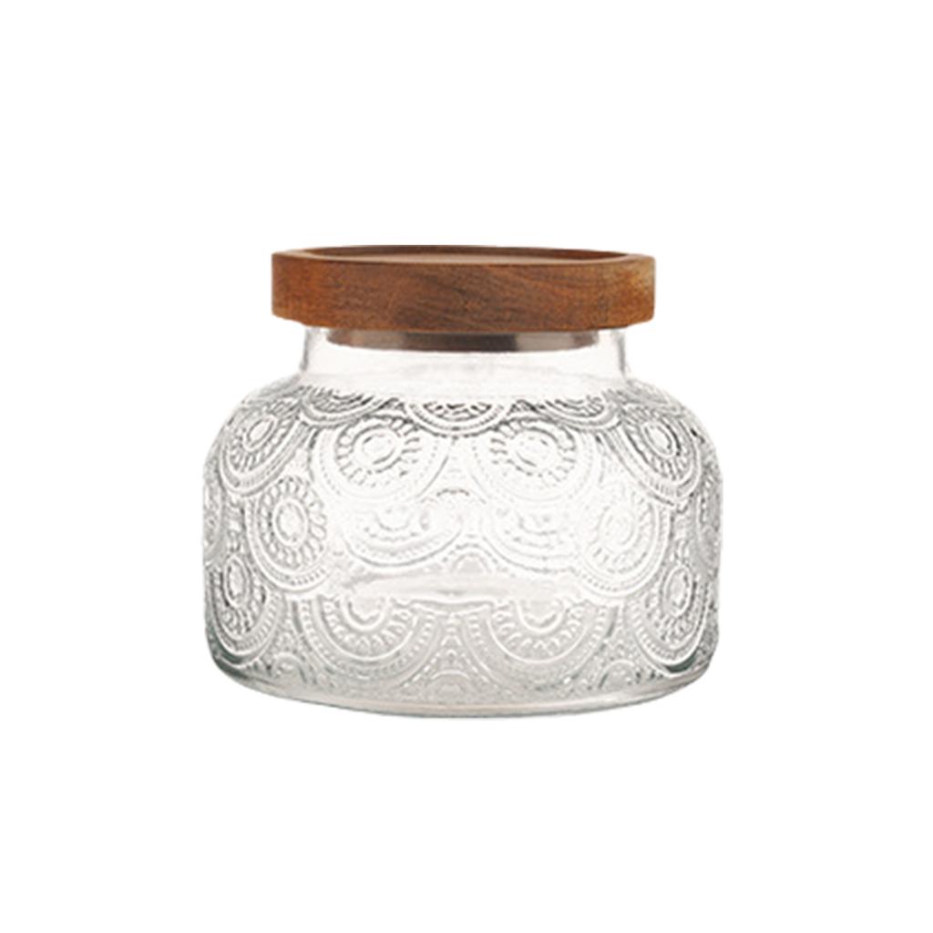 Practical Glass Storage Jar Durable Container with Clear Designs Perfect for Home Bakers and Organizing Enthusiasts
