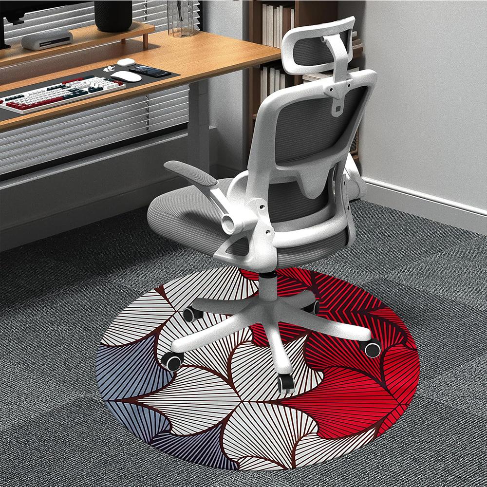 

1pc Ginkgo Leaves Pattern Office Round Area Rug, Indoor Mat Suitable ForOffice, Under Office Chairs Bedroom Living Room Home Decor, Room Deco t278 80cm by 80cm