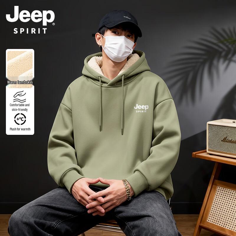 JEEP SPIRIT Men's Heavyweight Fleece Pullover Hoodie