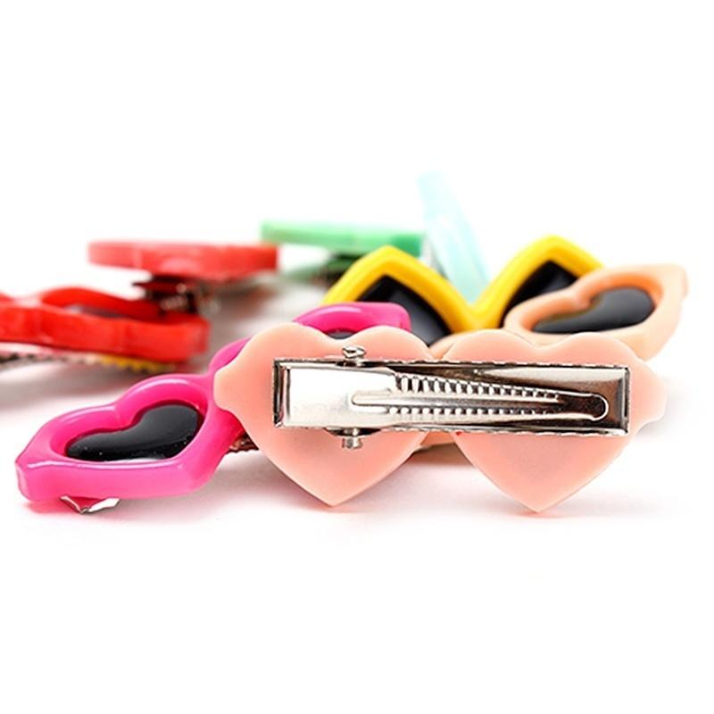 5 Pcs Cute Dog Sunglasses Shape Hairpin Dog Hair Grooming Clip Dog Hair Clips Barrette
