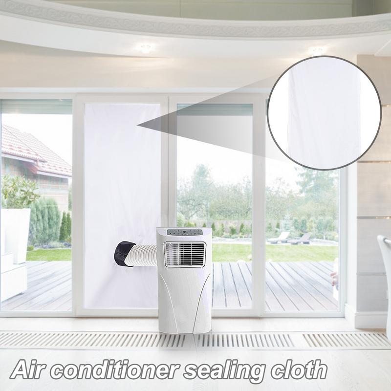 2/3 Meters AC Window Vent Kit Waterproof Air Conditioner Sealing Cloth Mobile AC Baffle For Sliding Horizontal / Vertical Window