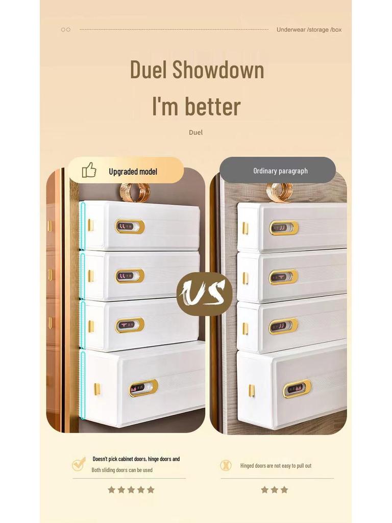 Wandmontierter Schubladen-Organizer: Aufbewahrungsbox für Unterwäsche und Socken