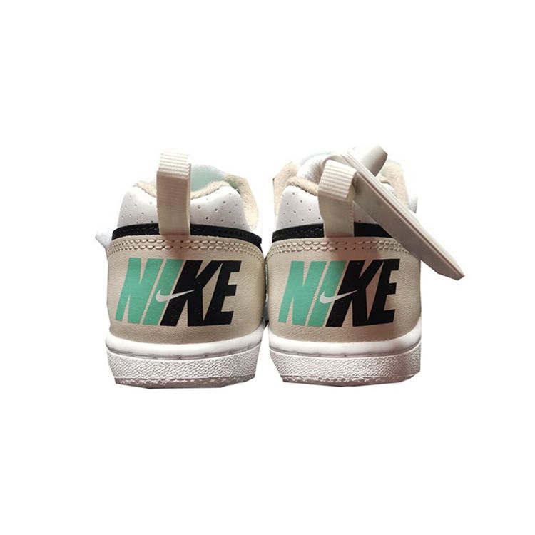 Nike Court Borough Casual Comfortable Non-Slip Shock Absorbing Durable Low-Top Skate Shoes Kids sneaker Beige DZ2785-101