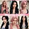 New Style Cross-border Europe & America High-Temp Silk Women's Middle-Part Corn Perm Big Waves Lace Scalp Wig