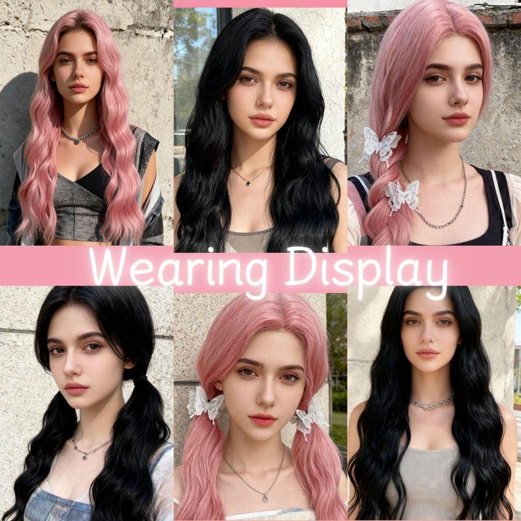 New Style Cross-border Europe & America High-Temp Silk Women's Middle-Part Corn Perm Big Waves Lace Scalp Wig