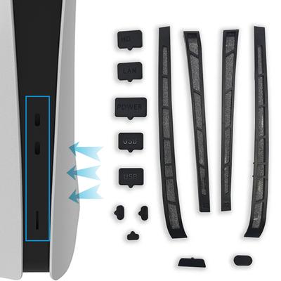 12 In 1 Silicone Dust Plugs Set Anti-dust Cover Port Plugs for PS5 Slim for Playstation 5 Slim Console Accessories Pack