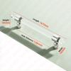 NAIERDI Acrylic Furniture Handles T-Bar Gold Crystal Cabinet Handles and Knobs Zinc Alloy Silver Door Handle Hardware