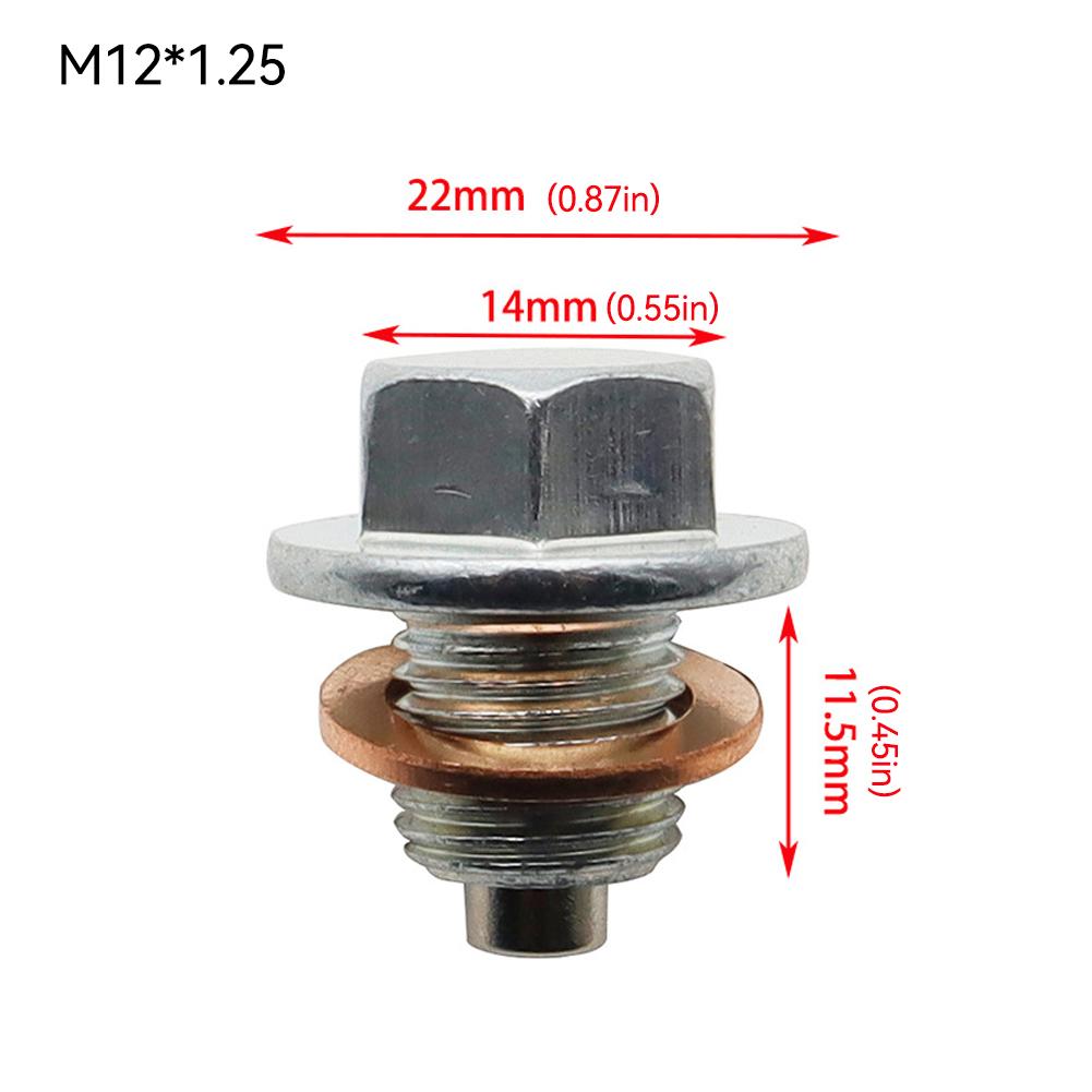 Edelstahl Silber Magnetische Ölablassschraube Ölablassmutter Autoteile M12x1.25 M14x1.5 M12 x1.75