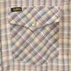 Lee 80s Made in USA Vintage check Long sleeve Western shirt Beige Men's Used