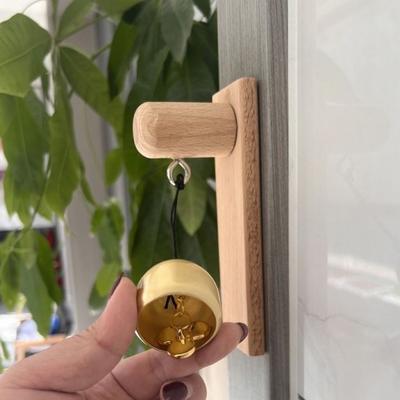 Kreativer japanischer Stil Holztürglocke Glocken klingen Handgefertigtes Windspiel Rustikale Türöffnungsglocke Hauseingang
