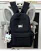 Schoolbag new ins style men's and women's solid color backpack junior high school campus light schoolbag fashionable simple large capacity backpack