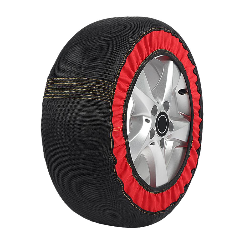 2pcs Automotive Snow Socks for Tires No Damaging Tire Hub Anti Slip Super Strong Low Temperature Tolerance, No Noise