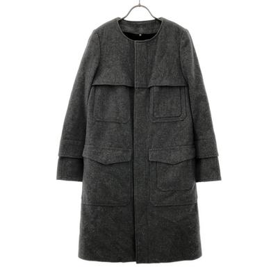 Green Made In Japan With Bore Liner Wool Coat 1 Gray Women Used