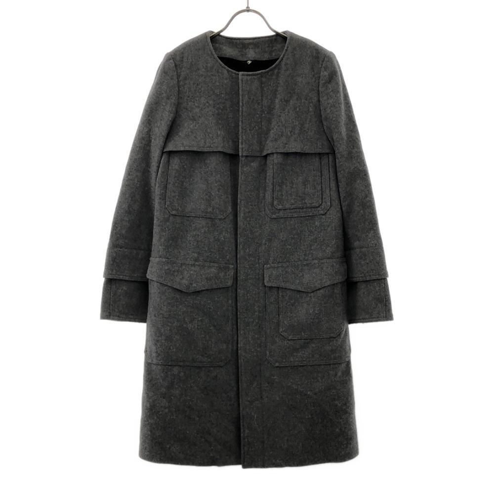 Green Made In Japan With Bore Liner Wool Coat 1 Gray Women Used