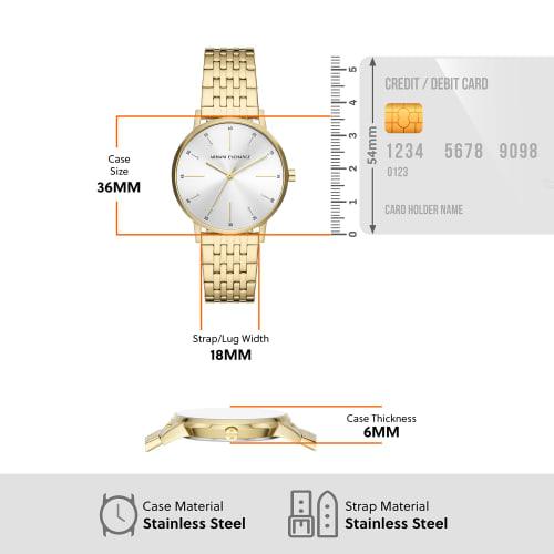 A|X Armani Exchange Women's Gold Watch NA AX5579