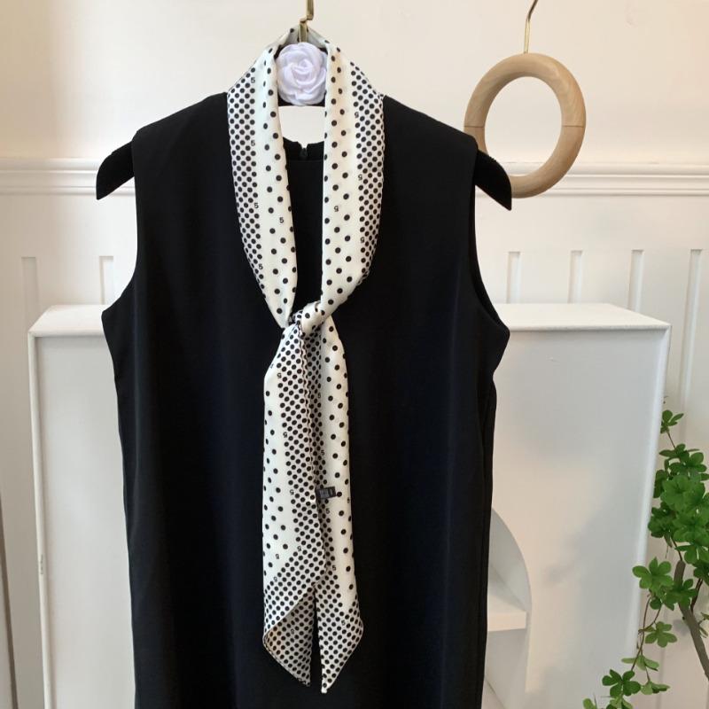 

Long silk scarf tied bag streamer ribbon professional clothing with high-end scarf small scarf waist scarf