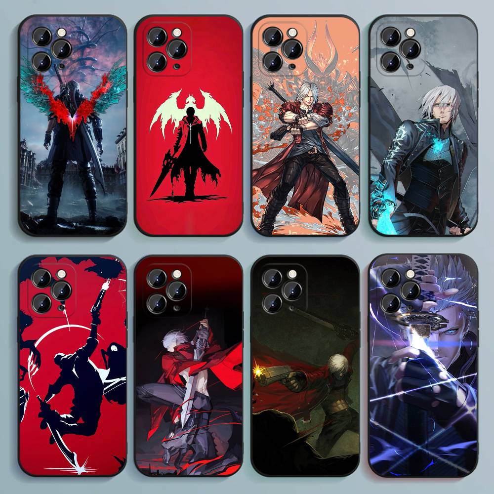 D-Devil M-May C-Cry Phone Case For iPhone 17,16,15,14,13,12,Pro,Max,Plus,E,SE4,Air,Mini Black Soft Cover