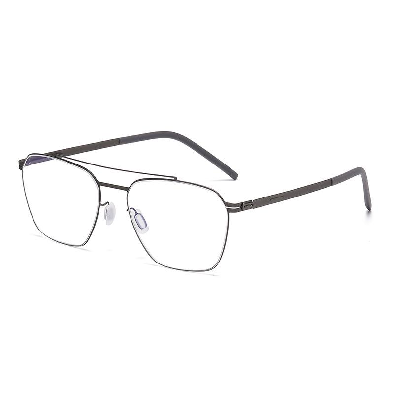 Autumn Aviator-Style Screwless Glasses: High Prescription, Fashionable Retro Frame for Women and Men