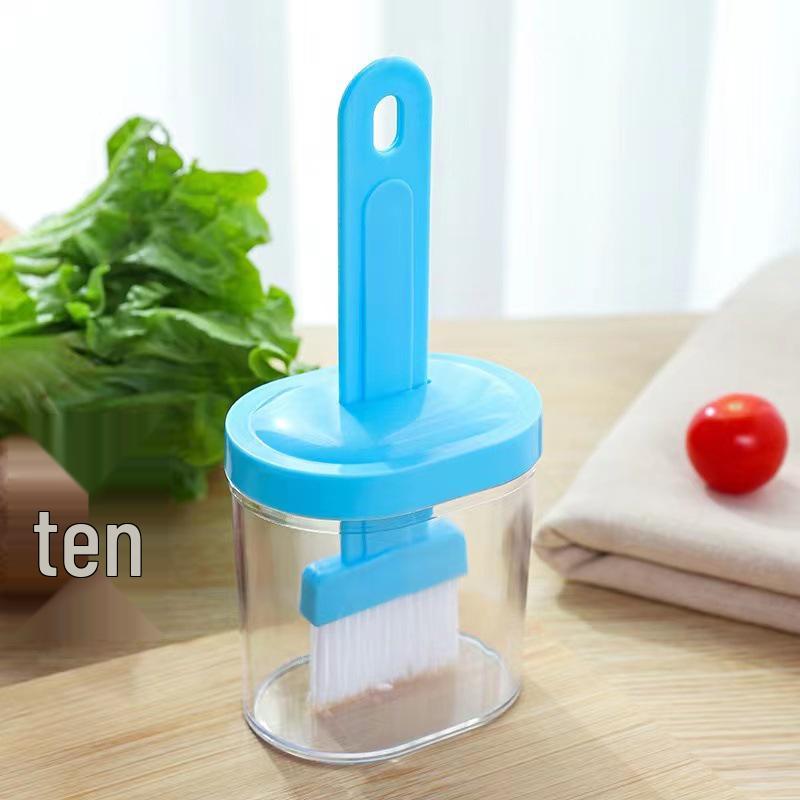 

High Temperature Resistant Silicone Oil Bottle Brush with Lid and Base for BBQ, Baking, and Pancakes