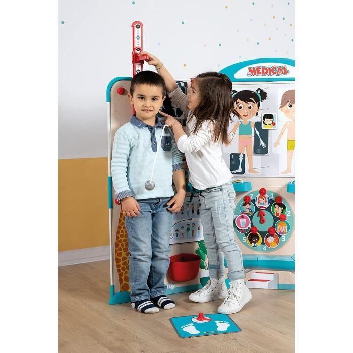 Smoby - Cabinet Médical - Jouet d'Imitation pour Enfant - Triptyque Pliable - Jouer au Docteur - Nombreux Accessoires Médicaux Inclu