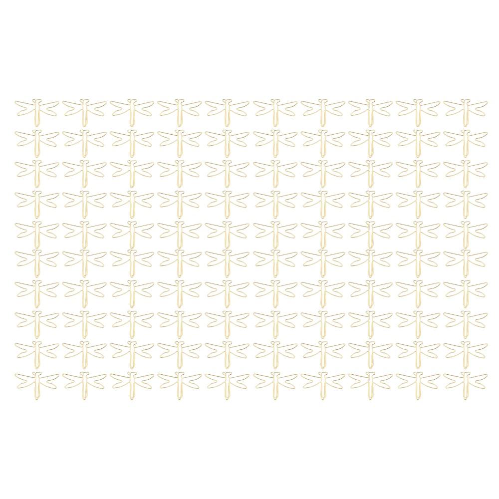 100Pcs Electroplating Metal Large Cute Paperclips Gold Jumbo Wide Paper Clips  Photo Clips