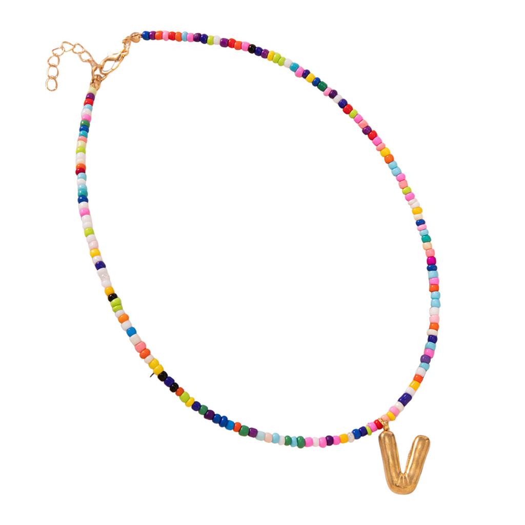 Colorful Initial Necklaces Christmas Gifts for Girls Grandkids Teenage Birthday Gifts, Gold Letter Pendent Necklace Jewelry