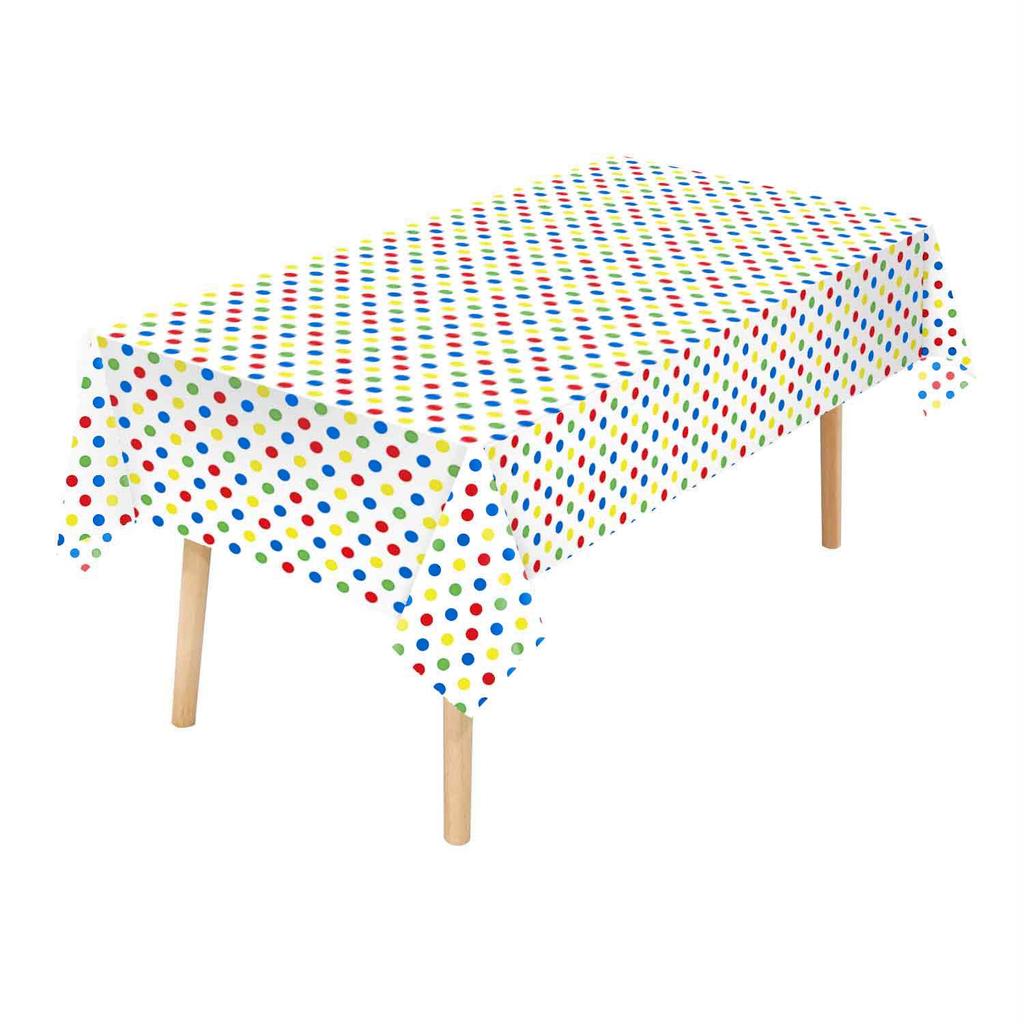 Disposable PEVA Cartoon Balloon Tablecloth - Oil-Proof, Thickened for Birthdays & Kindergarten Parties