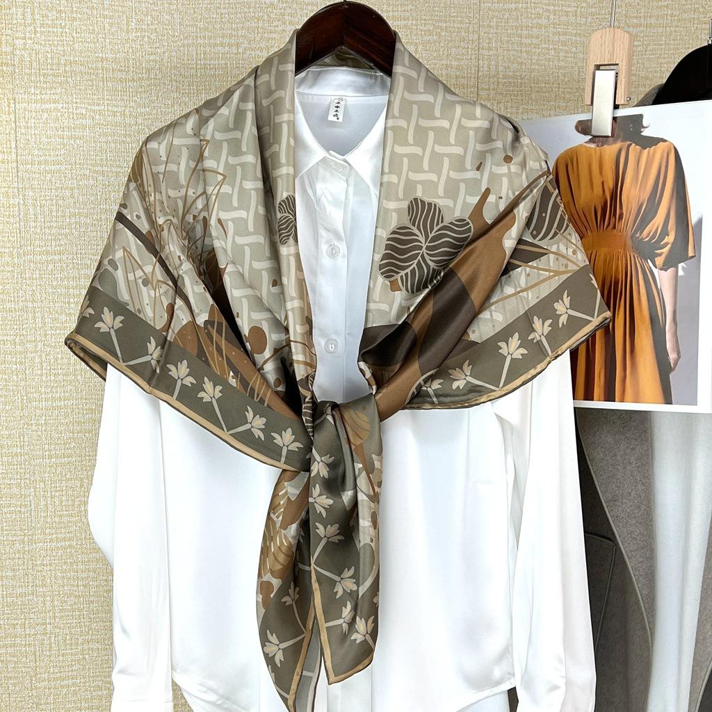 Silk Scarf Women'S Silk 110 Square Scarf Mulberry Silk Shawl With High Souvenir Silk Scarf
