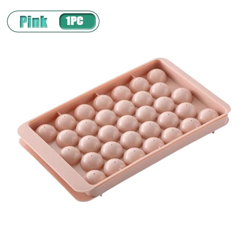 1-10PCS Food Grade Ice Cube Tray Press Round Ice Ball Mold Summer Hot Sale Silicone Ice Maker Box Ice Cube Tray