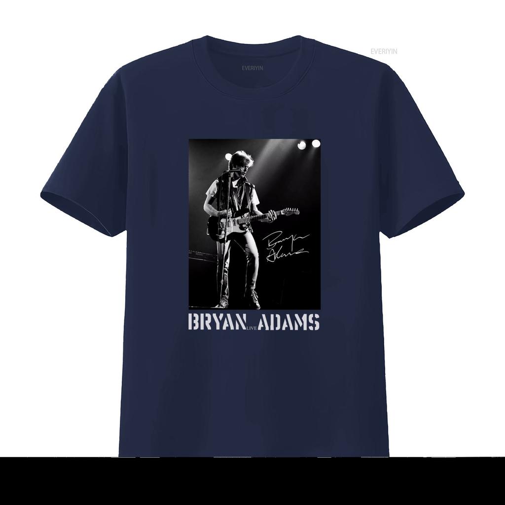 Maglietta Live Concert Hot Bryan Adams per Fan di Musica Rock Unisex TLL92 Lavata Vintage Grafica Unisex Comoda Elastica Homme