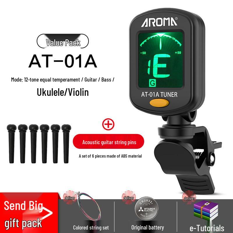 Anoma Univerzální elektronická ladička pro kytaru, ukulele a housle