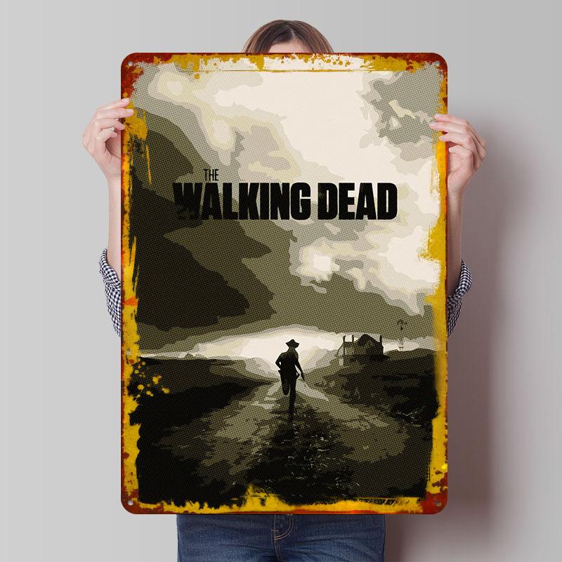The Walking Dead Metal Poster Customized Wall Art Retro Vintage Tinplate Signs for Home Decor Living Room Decoration At Home