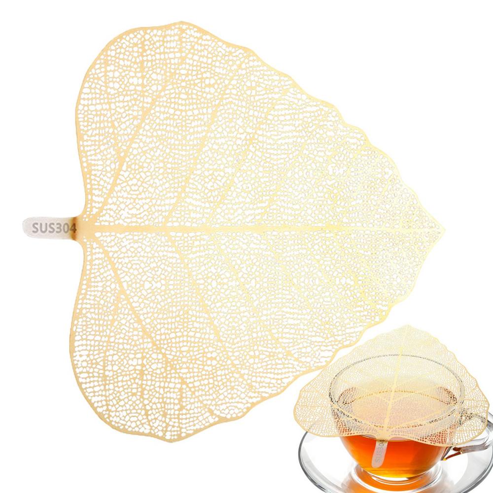 Tea Strainers For Loose Tea Fine Mesh Tea Steeper Leaf Shape Reusable Fine Mesh Tea Strainers And Filters Hollow Hole Tea