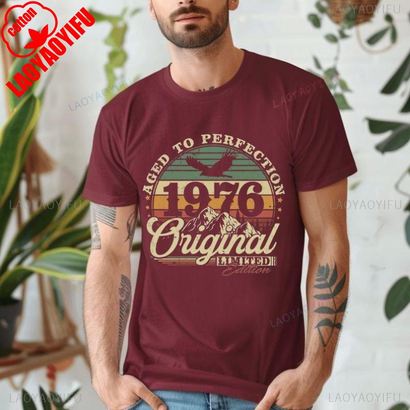 Винтажная футболка на 50-летие 1976 года, 2026 г. Ретро-идеи подарков на пятидесятилетие BY30 Пятидесятилетний birthday tee для жены или мужа Графические футболки S
