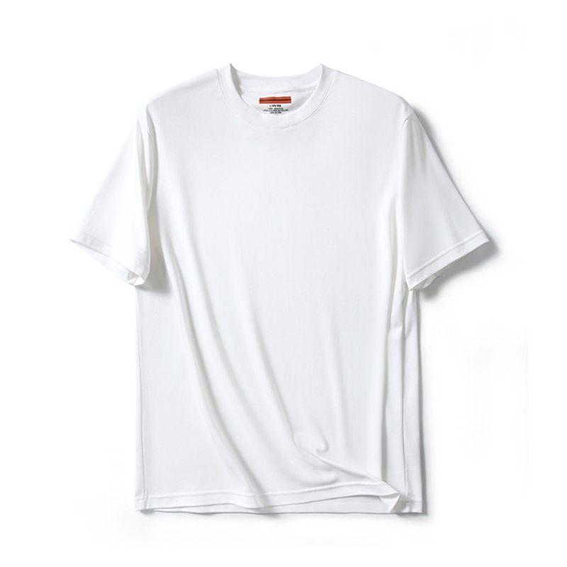 Trade Export To Domestic Sales Xinjiang Long-staple Cotton Cool Feeling Pure Cotton Short Sleeve T-shirt Men's Summer Bottoming Shirt Men's T-shirt