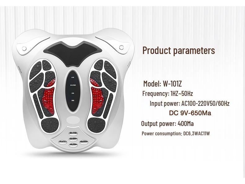 Low-Frequency EMS Foot Massager with Multi-Level Adjustment & Infrared Physiotherapy, CE Certified