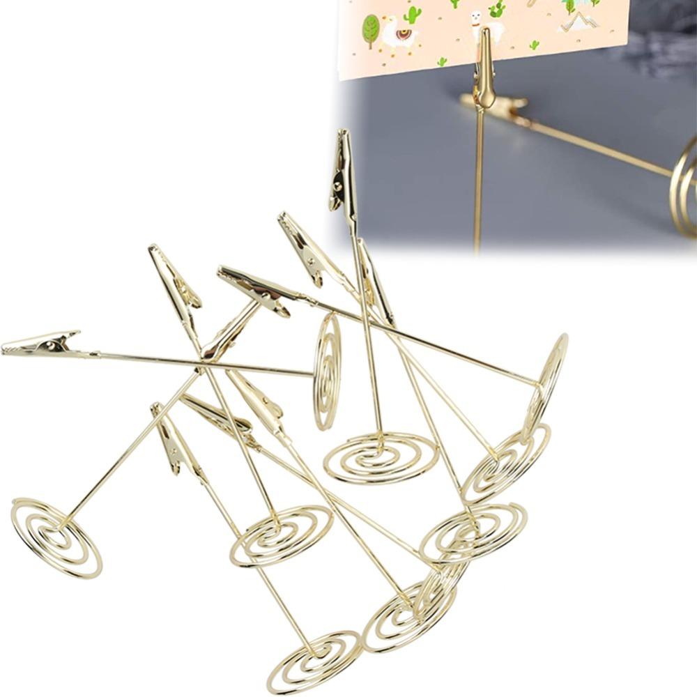 10Pcs Mouth Shape Table Name Clip Metal Wedding Place Card Holder  Wedding Table Decoration