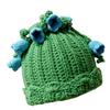 Knitted Hat Cats Ears Lily Of The Valley Crochet Hat Women Winter Snow Hat for Girl Skiing Cycling Snowboarding Travel