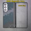 For Samsung Galaxy Z Fold 7 Carbon Case 600d Kevlar Aramid Fiber Fabric Ultra Thin Hard Cover Magnetic balckSlimlightred Premium