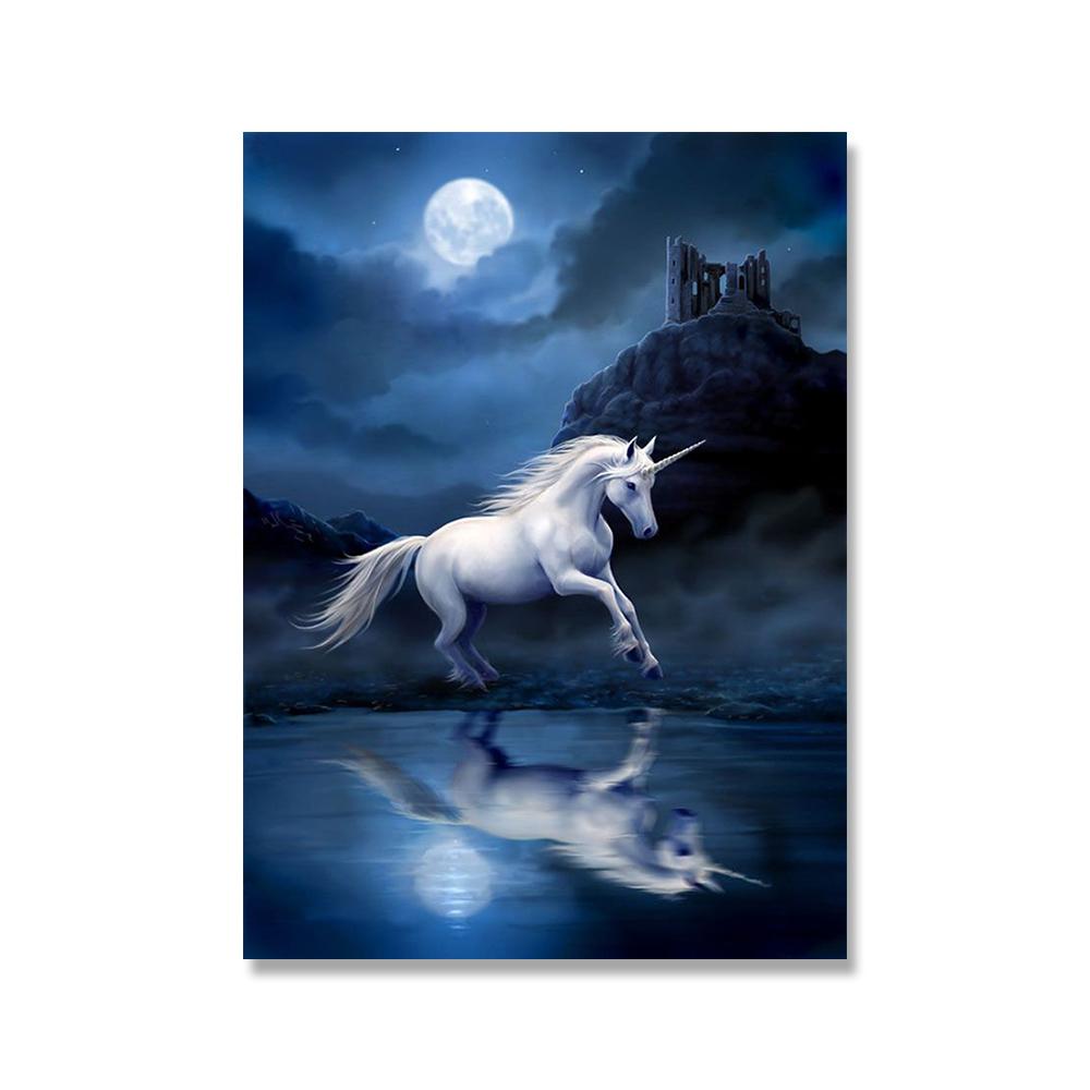 

Настенный художественный постер для детской комнаты, постеры с единорогом, Радуга, холст, картина, скандинавские настенные панно для украшения детской комнаты 21x30cm No Framed