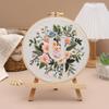 Floral Letter Embroidery Kit A To Z Embroidery Starter Kit with Hoop Fabric