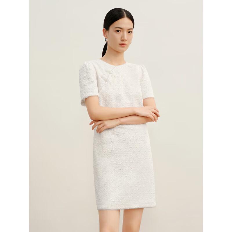 JZ ANNACO Modern Chinese Style Jacquard Midi Dress