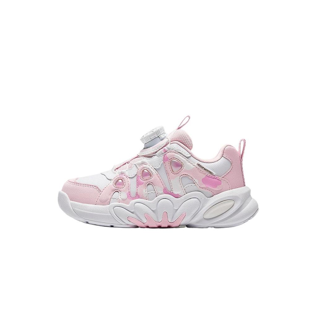 Anta Kids Succulent Life Series Comfortable Non-Slip Wear-Resistant Low-Top Casual Shoes Kids Casual Shoes White Water-Pink 322449992N-3