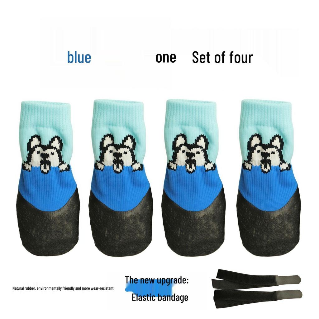 Waterproof Non-slip Dog Booties: Cute, Soft, Wear-resistant Socks for Corgis, Shiba Inus, Bichons, and Teddy Breeds.