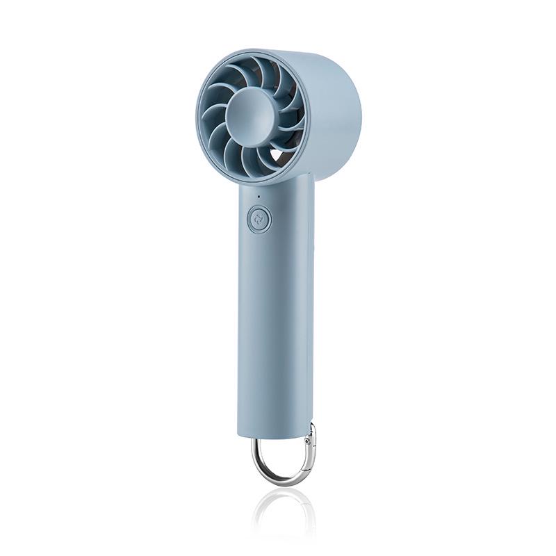 

USB Rechargeable Mini Handheld Desktop & Outdoor Fan with Mountaineering Buckle 1200mAh синій