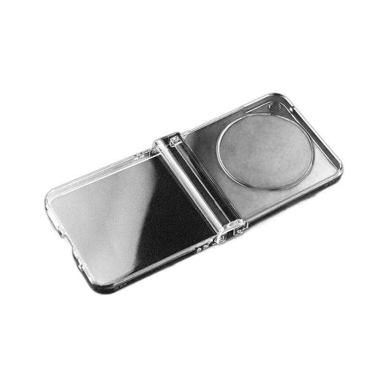 Applicable to ZTE LiberoFlip transparent mobile phone case three-piece glossy PC hinge all-inclusive material case wholesale