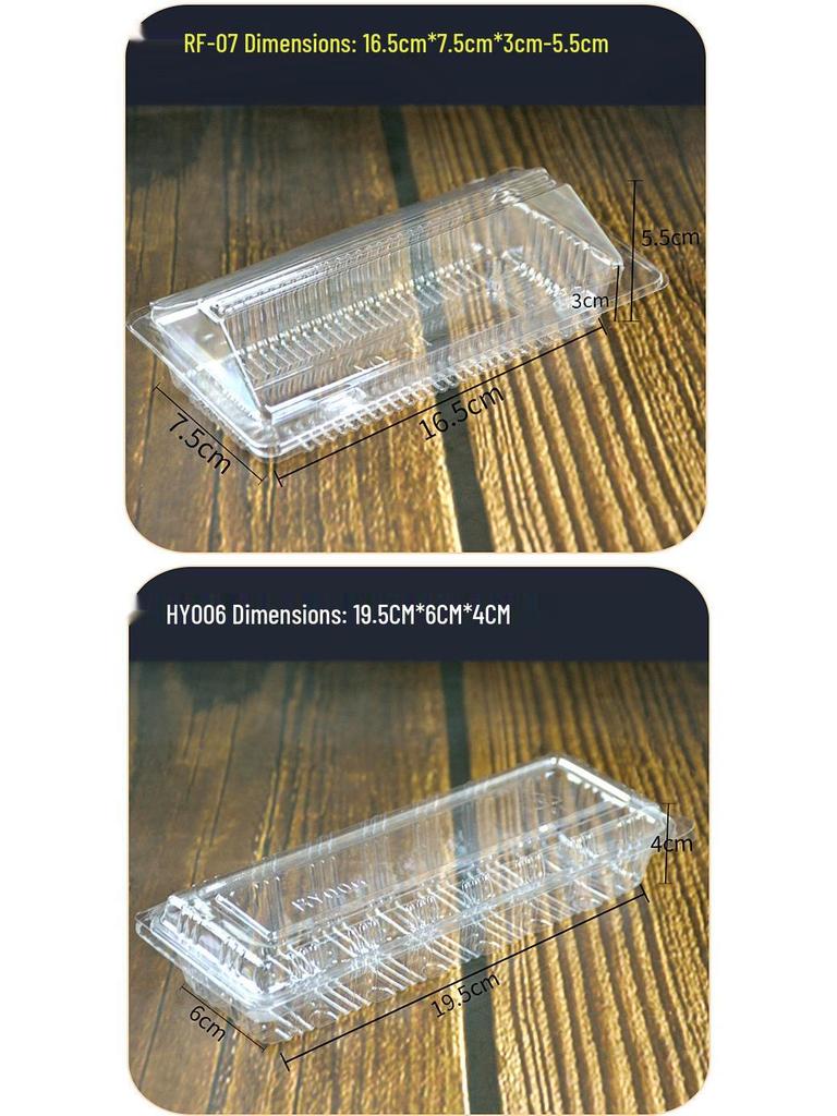 Transparent Disposable Pastry Packaging Box for Cakes and Bread