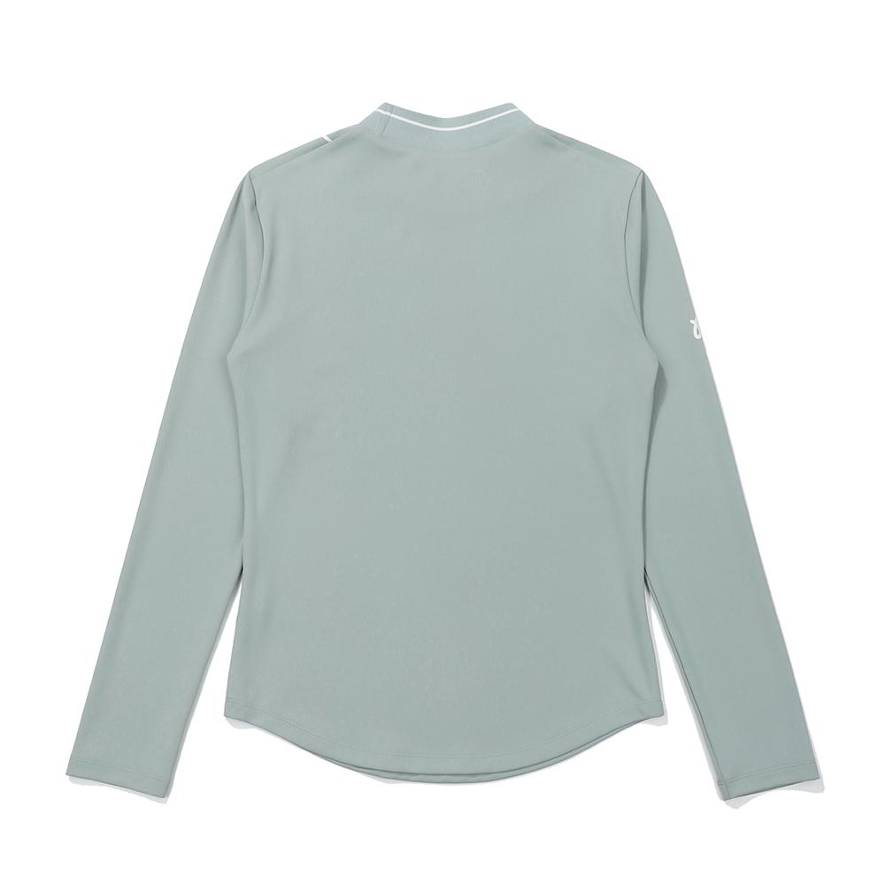 MALBON GOLF Basic Mock Neck T-Shirt Dark Mint (Woman)