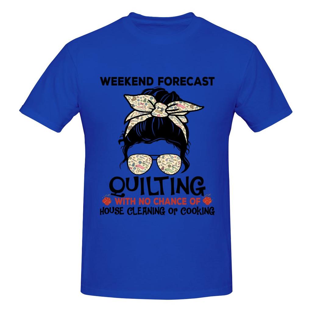 Weekend Forecast Quilting Wounisex Bun Life Hair Glasses Slightly Wide Tshirt Niche Street Style Faderesistant Short Sleeve