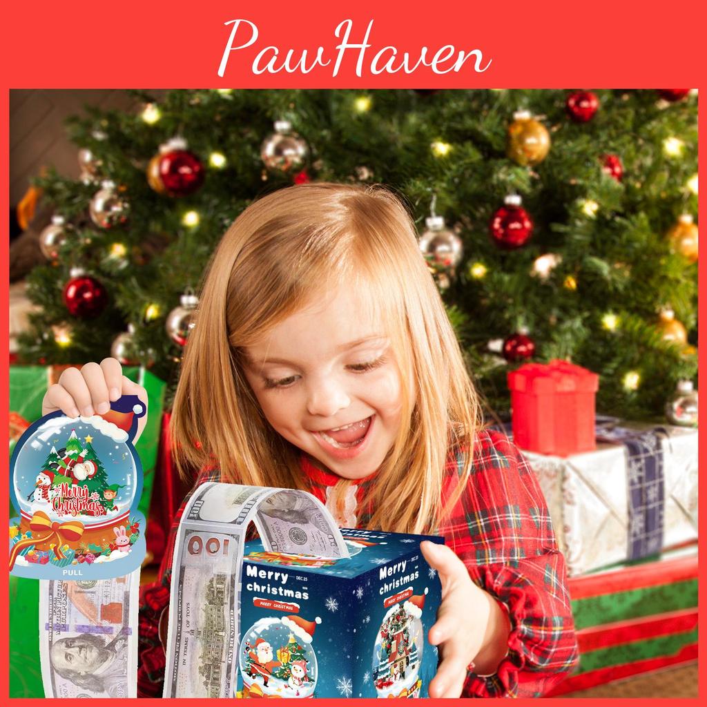 Themed Blue Christmas Crystal Ball Pattern Gift Box Atmosphere Decoration Prop